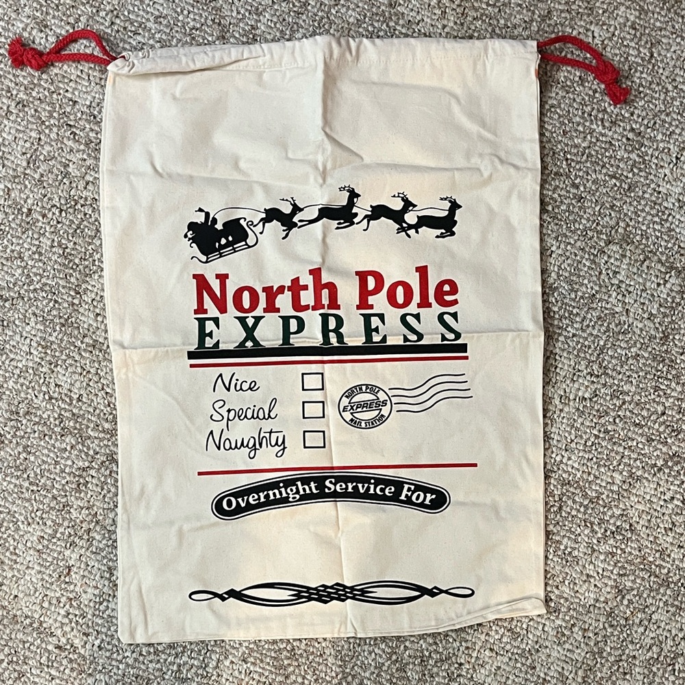 *North Pole Express X-Large Cloth Santa Sack